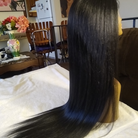 Human hair blend lace front wig - Picture 2 of 11
